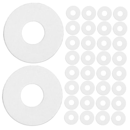 Amosfun 500piezas Arandelas De Plástico Aislantes Transparentes Para Fijación De Tornillos Juntas Planas De Repuesto Para Manijas De Puertas De Ducha