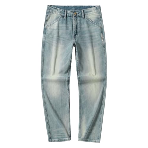 Jeans Pants Trouser Denim High Street Men's Spring Handsome Versatile Straight Loose Casual Long