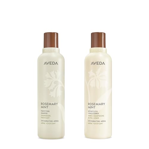 Aveda Rosemary Mint Purifying Shampoo & Conditioner Gift Set | Clarifying Shampoo | Lightweight Conditioner | Normal to Oily Hair | Fine to Medium Hair Types | Includes 2 Full Size Products