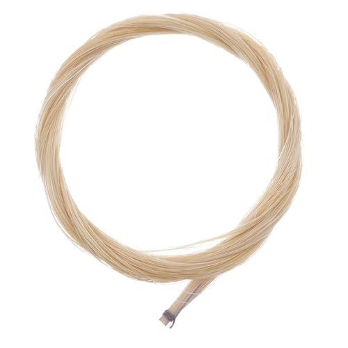 Healeved Crin de Cheval Mongol Naturel 78cm pour Violon et Violoncelle, Non Blanchi, Léger, pour Instruments à Cordes Classiques