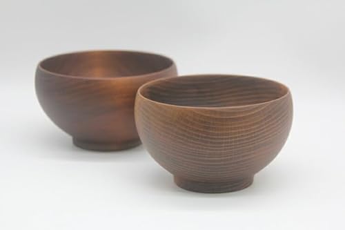 めいぼく椀テッラ大 2樹種セット(ブナ・サクラ)[めいぼく椀テッラ 13.0φ×7.4cm 手作り ウレタン塗装 国産天然木 おしゃれ プレゼント 記念 お祝い 夫婦 神奈川県 小田原市 ]