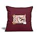 Spreadshirt Find me in Paris Charaktere Sofakissenbezug 44 x 44 cm, Burgunderrot