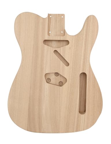 Sunsmile Unfinished Electric Guitar Body Ash Wood Tele Style S-S or H-S Route Right Handed DIY Guitar Body Natural.