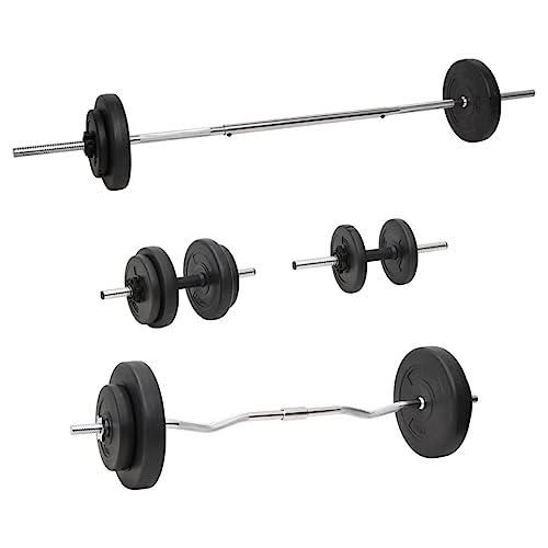 Vidaxl Juego De Barras Y Mancuernas Con Discos, Equipo De Pesas Libres, Set Pesas Gimnasio, Equipo De Entrenamiento Físico Para Culturismo 60 Kg Vidaxl Juego De Barras Y Mancuernas Con Discos, Equipo De Pesas Libres, Set Pesas Gimnasio, Equipo De Entrenamiento Físico Para Culturismo 60 Kg