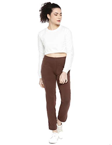 Image of Dollar Missy Women's Chino Slim Pants- Brown (8902889431819 MMCC-525-PO1-44- Brown XL)