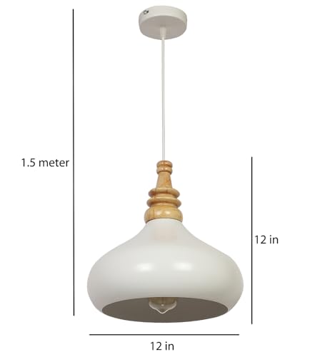 Image of MONI Lights Celling Hanging Light for Room, Table, Holl, Garden House Decoration Pendants Light of Pattern Aluminium White ML-056WHT(Pack of 2)