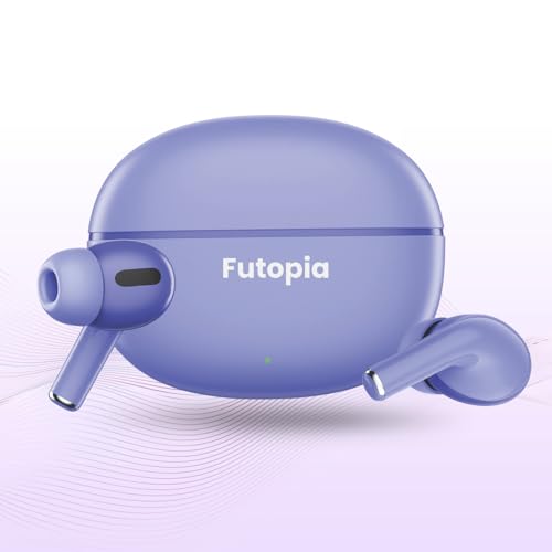 Image of FUTOPIA FirePods Bluetooth 5.4 TWS Earbuds with 13mm Drivers, Deep Bass, Type-C Fast Charging & 200mAh Charging Case- Blue