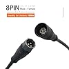 HUDAMZKY Ebike Extension Cable Julet 2Pin/3Pin/4Pin/5Pin/6Pin Waterproof Connector Female to Male DIY Electric Bicycle Brake Display Throttle Light Extension Signal Cable (8pin 60cm) #2