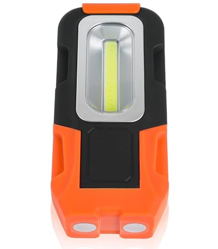 Lampada da lavoro con batteria a LED, lampada da officina con gancio e base magnetica, 2 modalità di luce girevole a 360°, lampada di ispezione per auto, riparazione, officina, garage, emergenza