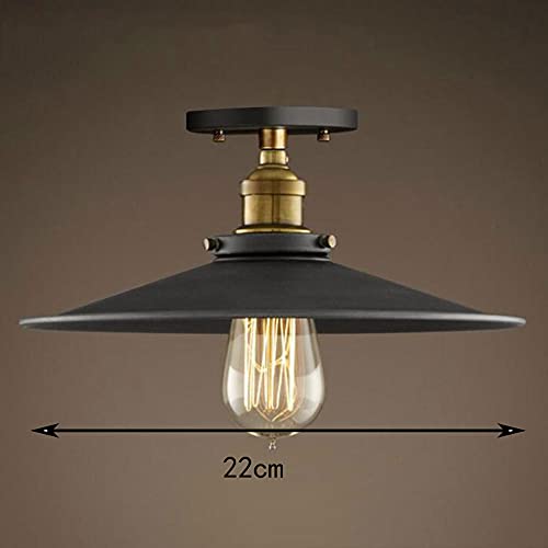 Iluminación de techo industrial retro negra con rosca E26 E27 para granja 6
