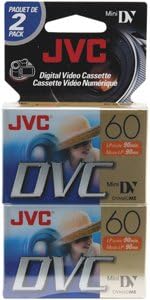 JVC MDV60MEUH2 Mini Digital Video Cassette (60 min, 2 Pack)