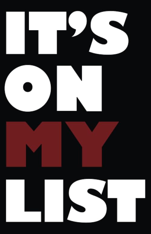 It's On My List: Notebook for your favorite lists and notes