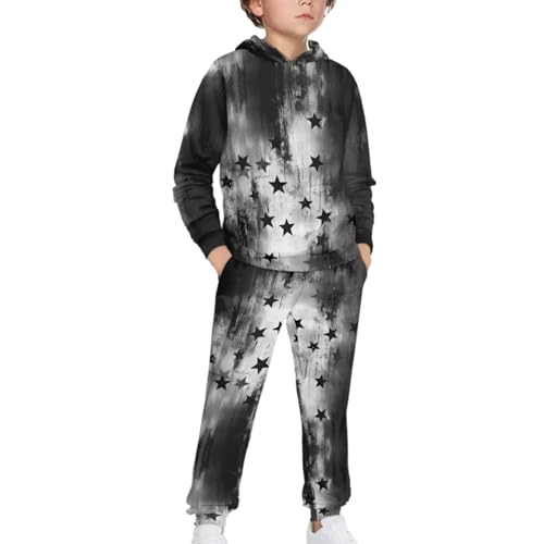 Girls Boys Hooded Sweatshirt and Jogger Sweatpants Kids Tracksuit with Pockets 2 Piece Long Sleeve Jogger Sets 5-12 Years3