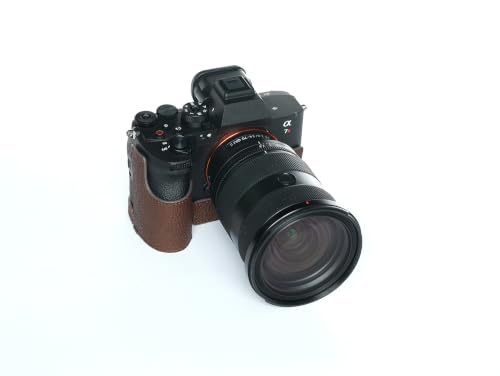 Demi-étui cuir Sony A7R VI par TP Original, artisanat haut de gamme café
