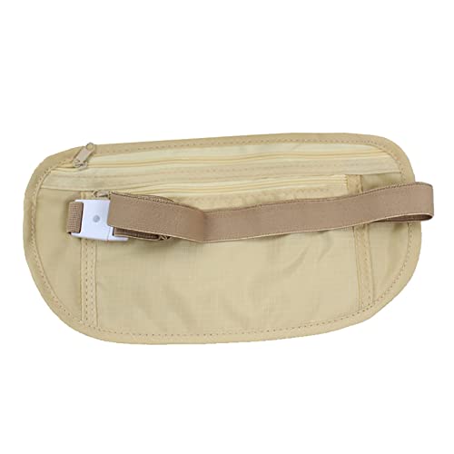 Professional Large Capacity Breathable Mesh Waist Pack Bag for Sports Jogging Outdoor (Khaki)