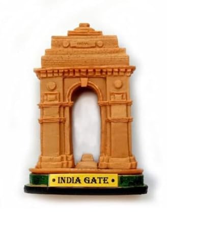 India Gate Delhi Monuments Miniature Replica, Decorative Souvenir, 6.5 cm Height, Orange-image-14
