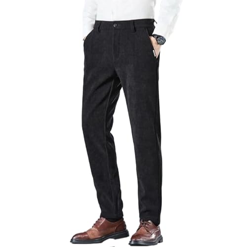Autumn Winter Straight Man Pants Casual Slim-Fit Long Trousers Male Elastic Corduroy Pants Y2k Vintage Mens Pants