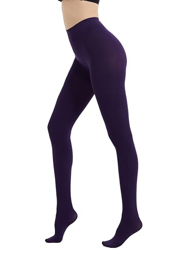 Image of 80D Semi Opaque Tights for Women Stretchable High Waist Womens Stockings Soft Pantyhose with 20+ Colors