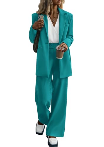 PRETTYGARDEN Womens Fall 2 Piece Outfits Suit Sets Blazer Jacket