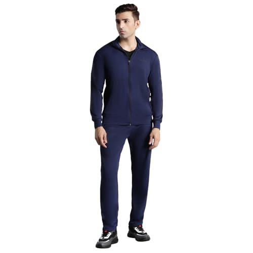 Image of hummel Promo Men's All weather Regular Fit Track Suit with Zipper and Pockets Comfortable Breathable Stretchable Soft Fabric For Everyday Use Ideal for Gym Training or Running Loungwear