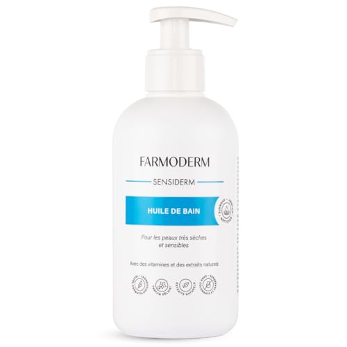 FARMODERM Aceite Limpiador - Aceite de ducha y baño para pieles muy secas, sensibles y deshidratadas - Hidrata, Limpia, Nutre - Perfume delicado - Ideal para bebés, niños, adultos y personas mayores