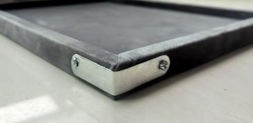 Image of Velvet Jewellery Display & Beading Tray | 12 x 9 Inch Organizer Tray for Necklaces, Bracelets, Cosmetics & Craft Storage | Soft Velvet Finish, Durable & Multipurpose (Pack of 1) (Grey)