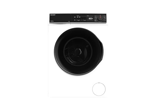 SHARP ES-PRO014WA-DE Waschmaschine (10 kg, EEK A, 1400 U/min.), (WiFi, Inverter Motor, Dampf, AquaStop), Weiß