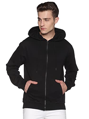 Men Zip Up Hoodie 100% Cotton Fleece Heavyweight Hooded Sweatshirt, Comfortable Full Zipper Jacket for Adults.