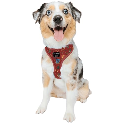 Sassy Woof Dog Adjustable Harness - Harry Potterâ„¢ - M, Breathable Mesh, No Pull Design with Two D-Rings, Patented Design, Perfect for Medium Dogs - Officially Licensed