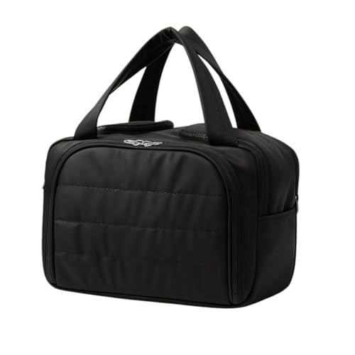 Necessaire Bolsa de Maquiagem Feminina Grande, bolso Impermeável com Múltiplos Compartimentos, Ideal para Viagens (Preto)