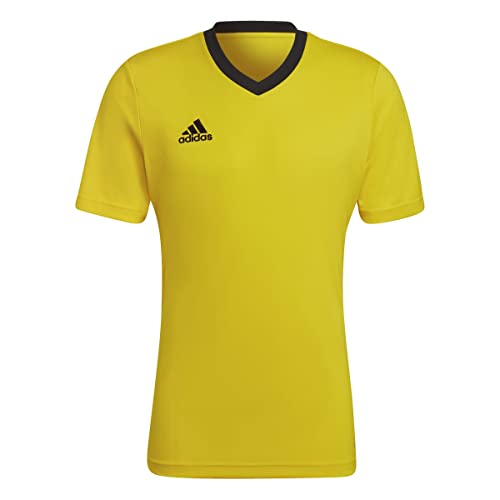 Adidas Entrada 22 Jersey T-Shirt, Team Yellow Black 3 Inch, L Hombre Adidas Entrada 22 Jersey T-Shirt, Team Yellow Black 3 Inch, L Hombre