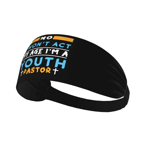 I Won't Act My Age I'm A Youth Pastor Headbands Sports Sweatbands Non-Slip Sports Running Quick Drying Headband8