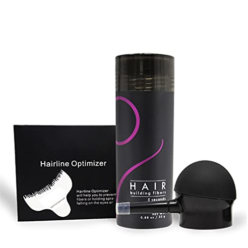 Easy Hair Building Fiber Set, Fluff Up Secret Unisex Hair Fiber Powder, Unisex Hair Building Fibers Spray Pump Applicator, Instantly Conceal & Thicken Thinning or Balding Hair Areas (Auburn)