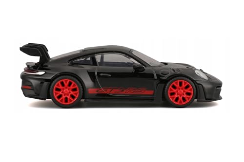 Porsh 911 GT3 RS Sports Car Negro/Rojo 1:43 miniatura 4