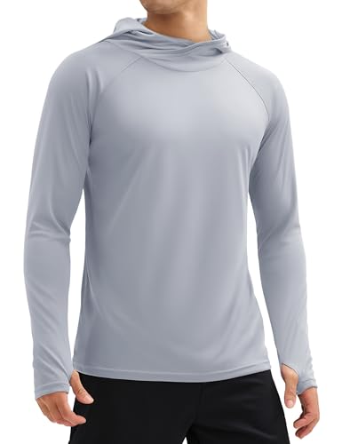 MAGCOMSEN Men's UPF 50+ Sun Protection Shirts Quick Dry Long Sleeve Rash Guard Lightweight Hoodie Shirt Fishing Running2