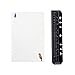 YHH A5 Ricarica/Ricambio Quaderno Anelli, Fogli Bianche/Vuote E Righello 6 Fori Taccuino/Journal Refill Ricariche Agenda Inserto/Carta Ricaricabile per Organizer Planner Notebook Pagine Plain Bianco