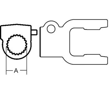 Walterscheid Tractor Yoke Splined w/QDP Part No: A-W019522, 35.18.02