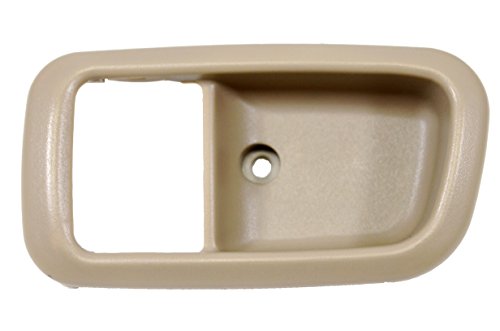 PT Auto Warehouse TO-2950E-2FL - Inside Interior Inner Door Handle Trim/Bezel, Beige (Fawn) - Regular/Access Cab, Driver Side Front