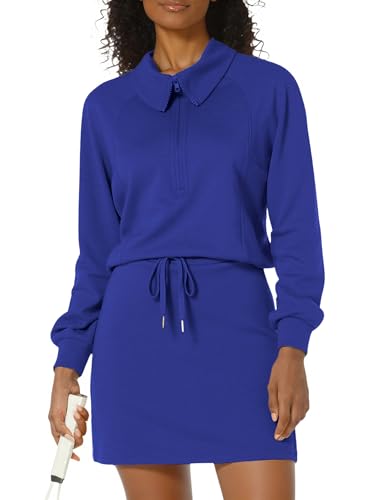 Casly Lamiit Women's Two Piece Skort Sets Tennis Athletic Skirt Tracksuits Fall Fashion Jogger Lounge Outfits Casual Active Clothing Deep Blue L