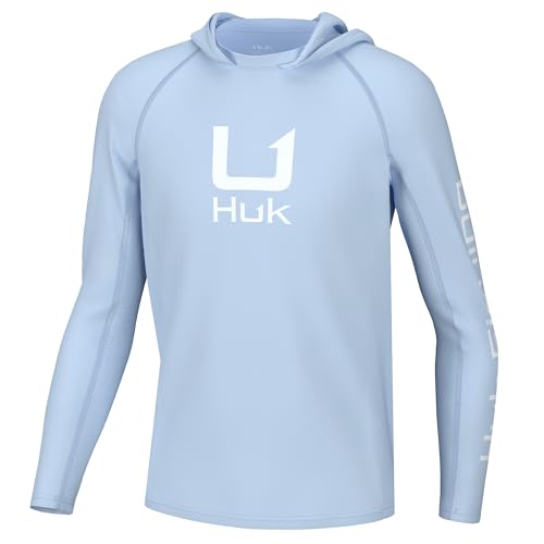 Image of HUK Boys' Icon X Hoodie, Fishing Shirt with Sun Protection for Kids