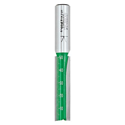 Trend CraftPro Straight Two Flute Router Cutter Bit, 1/2 Inch Shank, 12.7mm Cut Diameter & 50mm Cut Length - Image 2