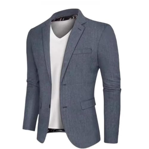 Men's Lapel Casual Suit Jacket Slim Fit Double Button Suitable for Business and Wedding Blazer2