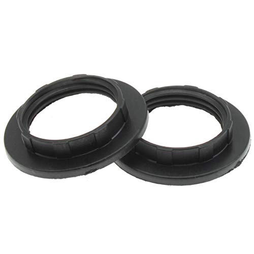 Fdxgyh Lamp Shade Collar Rings 2Pcs E12 Light Socket Ring Retainer Rings And Replacement Adapter(Black) #TOP10