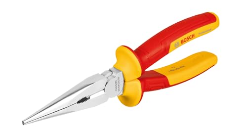 Bosch Professional VDE-Spitzzange gerade 200 mm (zertifiziert bis 1.000 V isoliert mit thermoplastischen Polyurethanen (TPU))