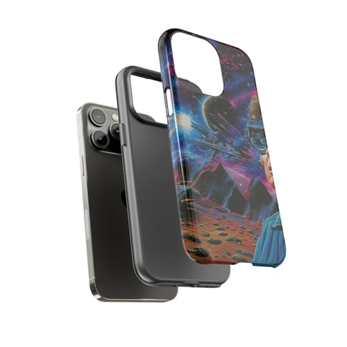 Coque rigide Space Battle bleu iPhone 14 Pro Max pour protéger des chutes - 3