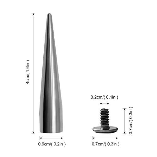 Uviviu 20Pcs 40Mm Spikes For Clothing, Long Metal Cone Rivet For Leather Crafts Jacket Shoes Punk Diy (40Mmx20Pcs, Gunmetal) #TOP1