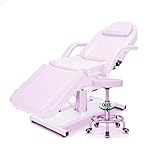 Icoget Tattoo Chair for Client w/Stool, 360 Swivel Facial Beds for Esthetician, Lash Chair Hydraulic Massage Table Aesthetic Bed for Spa Beauty Microblading, Wax - Green