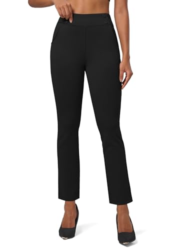 Willit Women's Yoga Dress Pants Stretch Business Work Casual Pants High Waisted Cropped Office Pants 27"2