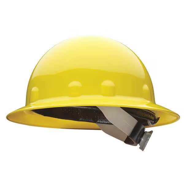 Hard Hat, Thermoplastic, 8 Point Swing Ratchet, Type 1, Class E, Yellow, Mfr: E1SW02A000-A