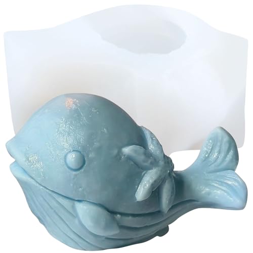 XIAOSHUI Dolphin Candle Mold Dolphin Silicone Candle Molds Animal Resin Casting Mold for Candle Home Decorate Mold Candle Making Aromatherapy Gypsum Candles Clay Craft
